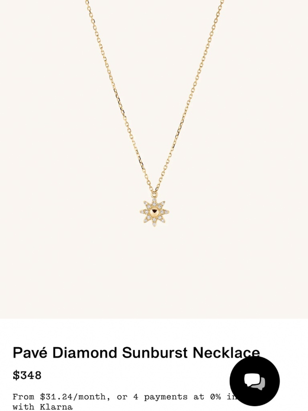 Mejuri pavé diamond sunburst necklace